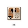 Pintura Decorativa Estilo Vintage con Temática de Gatos para Sala de Estar, Adorno de Escritorio Estilo Retro Francés Acogedor, Colgante de Pared de Arte de Nicho para Comedor