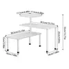 Estante de esquina para cocina con escalones, especiero de encimera multicapa, estante de almacenamiento para el hogar para tazones, platos, ollas y condimentos
