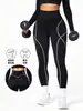 Pantalones de yoga transfronterizos para mujer, ropa deportiva para mujer, diseño de cintura en V para deportes al aire libre, bloques de color, realce de glúteos, cintura alta, control de abdomen, pantalones largos