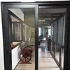 Porta de Correr Liga de Alumínio Vidro Temperado Oco Porta Divisória Interna Varanda Porta de Correr à Prova de Som Divisória de Varanda