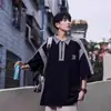 Camisa Polo para Hombre Verano Holgada Media Cremallera Manga Corta Camiseta Versátil Casual Cuello Solapa Camiseta Estilo Caliente de Verano