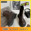 Botines Cortos para Mujer 2025 Otoño Nuevos Plataforma Antideslizantes Modernos Versátiles Pequeños Retro Ajustados Botas