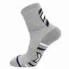 Meias Esportivas Masculinas Personalizadas Estilo College Retrô Color-Block Jacquard 7A Antibacteriana Ponta Sem Costura Fabricante OEM Atacado