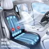 Almofada de assento ventilada para carro de verão, almofada de assento resfriadora com sopro de ar feita sob medida, almofada resfriadora respirável de seda gelada, universal 12V24V