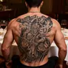 Pegatina de tatuaje herbal semipermanente, espalda completa Sun Wukong impermeable larga duración imagen grande pegatina de tatuaje herbal