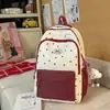 Mochila Escolar Casual Linda Femenina Ligera Coreana Estudiante Gran Capacidad Escuela Secundaria Versátil Casual Mochila de Alto Valor Mochila
