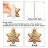 Colgante Plano Acrílico Nuevo Producto Transfronterizo Decoraciones de Árbol de Navidad Colgante para Tazas Estantería Adorno para Colgar en el Coche