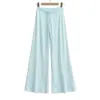 Calça pantalona de tecido puro desejo para mulheres, calça reta para mulheres, novo estilo verão 2025, calça casual pantalona de cintura alta para mulheres
