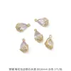 Borda Galvanizada a Cobre Flor de Ameixa Zircônia Pingente Gota d'Água Pulseira Brincos Feitos à Mão Acessórios de Joias Material Lote