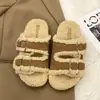 Pantuflas de Piel Retro Birkenstock para Mujer Ropa de Exterior 2026 Tendencia Nuevo Estilo Otoño/Invierno Suela Gruesa Hebilla Pantuflas de Algodón Peludo