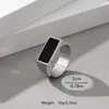 Anillo Geométrico de Gota de Aceite de Personalidad Retro Transfronterizo Simple de Moda Tendencia Adecuado para el Uso Diario y de Fiesta para Hombres