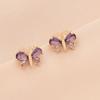 Pendientes de mariposa con circonitas multicolores, joyería transfronteriza europea y americana, pendientes con personalidad de moda para mujer INS E327