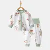 Conjunto de Ropa de Otoño para Bebé Otoño e Invierno Algodón Puro Ropa Interior para Bebé Suéteres de Algodón para Niños Niños Suéteres de Algodón Pantalones de Otoño de Algodón Puro para Mujer con Cintura Alta Protección de Vientre