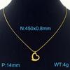 INS Moda coreana personalidad simple acero de titanio corazón hueco colgante temperamento versátil moda collar clavícula joyería
