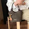 Bolso de Hombro Único de Lujo Ligero de Nicho para Mujer 2026, Nuevo Bolso Cruzado Retro Versátil de Ante para Otoño, Bolso de Terciopelo de Moda para el Trabajo