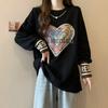 Blusa Interna Térmica de Fleece Engrossado para Mulheres, Novo Estilo Primavera e Outono, Corte Solto, Emagrecedor, Forrada com Fleece, Quente, Manga Longa, Tamanho Grande