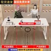 Mesa de Computador com Itens para Transmissão ao Vivo, Estação de Trabalho para Transmissão ao Vivo, Mesa de Computador Móvel, Mesa de Escritório Giratória, Mesa de Escritório Simples