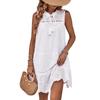 Vestido blanco de vacaciones de moda transfronteriza para mujeres europeas y americanas de verano 2024 de Amazon Independent Station Foreign Trade