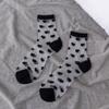 Medias de Seda Transparentes con Puntos y Rayas para Mujer, Calcetines de Media Pantorrilla, Estilo Retro de Lunares y Rayas Verticales en Forma de Corazón, Estilo Delgado para Primavera y Verano, Transfronterizo