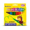 Giz de Cera (jumbo) 12 Cores Giz Grande 112G