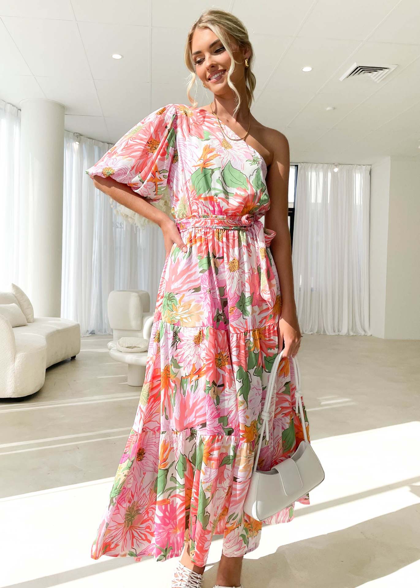 Saidie One Shoulder Maxi Dress