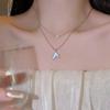 Collar de Cola de Pez de Nácar de Doble Capa para Mujer Diseño Nicho de Lujo Ligero Collar de Perlas Cadena para Clavícula Moderna de Alta Gama Versátil