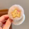 2025 Novo Outono e Inverno Elásticos de Pelúcia Espessos e Altamente Elásticos Sem Machucar o Cabelo Faixa de Cabeça Infantil Bola de Cabelo Desenho Animado Fofo Corda de Cabelo