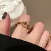 Anillo de Calabaza de Turmalina con Cuentas para Mujer, Estilo Año Nuevo Otoño/Invierno 2026, Anillo para Dedo Índice, Diseño de Nicho, Sensación de Alta Gama