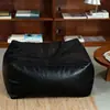 Puf para preguiçoso, sofá para guardar roupas velhas não utilizadas, banquinho baixo para bay window da sala, banquinho de couro, almofada de couro, tatame