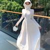2024 Nova Moda de Verão Casual Estilo Francês Saia com Capuz e Proteção Solar Vestido de Proteção Solar para Mulheres