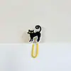 Clipes de papel de borracha macia em PVC de gato e cachorro de desenho animado fofo, material de papelaria criativo para estudantes, clipes de fichário coloridos, marcadores de página para escritório e documentos