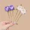 Nuevo Pasador de Flor de Rosa Estilo Chino de Tres Puntas, Estilo Antiguo Floral 2025 Nuevo Pasador Accesorio para el Cabello para Mujeres