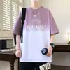 Roupas de Verão para Jovens Camiseta de Seda Gelada de Manga Curta Camisetas Novas de Verão para Meninos Alunos do Ensino Fundamental II e Médio Camisas de Meia-Manga