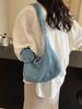 Corea del Sur Dongdaemun Casual Simple Bolso de mezclilla 2024 Nuevo Costuras textiles Bolso de hombro Moda Bolso cruzado