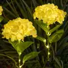 Luces Solares para Exteriores Luces de Suelo Simuladas de Hortensia Impermeables Iluminación Decorativa para Ambiente de Patio Jardín Paisaje Césped