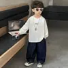 Camiseta de manga larga de primavera para niño 2026 nueva sudadera moderna y elegante estilo coreano para niño ropa casual versátil 3