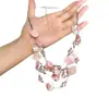 Collar Geométrico Multicapa de Piedra Triturada Flor de Cerezo Transfronterizo Europeo y Americano Diseño Bohemio Exagerado Cadena Versátil para Clavícula para Mujeres
