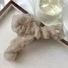 Presilha de Cabelo Plissada de Rede Suave Grande Presilha para Cabelo Feminina Parte de Trás da Cabeça Sensação Elegante Presilha Tubarão Novo Estilo 2025