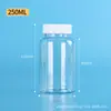En Stock Botellas Pequeñas de Medicina de 30 ml, Botellas de Plástico para Mascotas de Boca Ancha, Botellas Transparentes de Plástico, Botellas para Cuentas, Botellas Cuadradas Pequeñas para Cápsulas, Botellas de Medicina