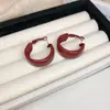 Brincos Geométricos Ankora Gota Vermelha Coração, Luxo Leve, Ear Cuffs Retrô de Alta Qualidade, Brincos de Moda Simples e Versáteis
