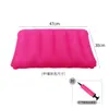 Almohada inflable de PVC con flocado, cómoda para viajes, camping, trenes, aviones, cintura y espalda, de cuero.