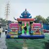 Trampolín inflable con tobogán temático de monstruos, equipo de diversión para niños, lote de fabricante de PVC engrosado anticolisión para exteriores