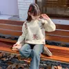 Ropa de punto para niñas Otoño e Invierno 2025 Nuevo Estilo Ropa para Niños Niña Pequeña Invierno Top Espesado Ropa de Punto de Invierno para Niños