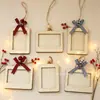 Juguetes educativos de madera para niños, proyectos de manualidades DIY, portafotos colgantes vintage, decoraciones de pared, mini portafotos de Navidad