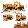 Veículo de engenharia de simulação de deslizamento para crianças caminhão basculante caminhão-tanque escavadeira caminhão-guindaste brinquedo articulações móveis