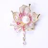 Otoño e Invierno Nuevo Broche de Borla de Zirconia Flor de Cera de Abejas Exquisito Pin de Lujo Elegantes Accesorios para Abrigo de Traje Corsage