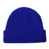 Chapéus de Tricô Quentes para Outono e Inverno, Logo Bordado Personalizado, Gorro Liso, Chapéu de Tricô Retrô, Chapéu de Cúpula à Prova de Frio