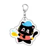 Chaveiro Acrílico Fofo Gato Luo Xiaohei Transfronteiriço, Pingente Pequeno Gato Preto, Decoração de Mochila, Chaveiro Personalizado Atacado
