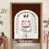 Nuevo juego de cortina de puerta de cáñamo asiático cocina baño cortina de semisombra cortina de vestidor cortina de puerta impermeable cortina de sombra no perforada