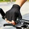Guantes deportivos de ciclismo de nailon semi-dedo con absorción de impactos, verano, exterior, bicicleta, bicicleta de montaña, antideslizantes, equipo especial